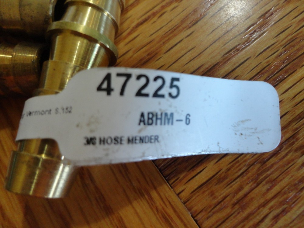 3 PACK 3/8" Barb x 3/8" Brass Hose Barb Mender Insert Coupling Splicer Connector