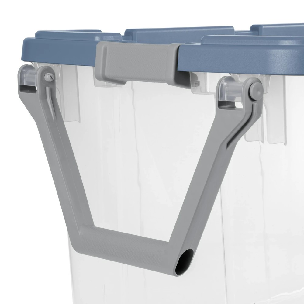 Sterilite Extra Large Wheeled Storage Bin, 160 Quart, Blue, 2 Pack