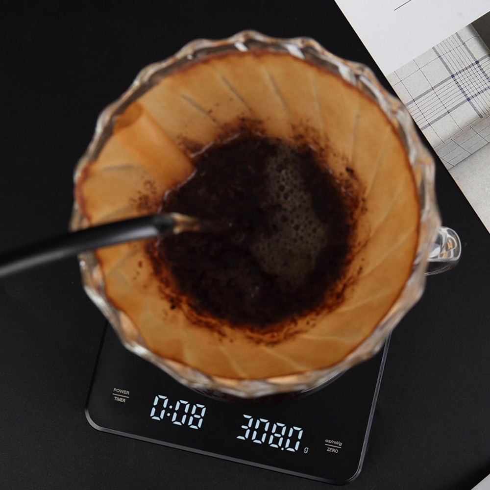 1 PCS Digital Coffee Scale Timer Precision Espresso Pour Over Tare 6.6lb Max