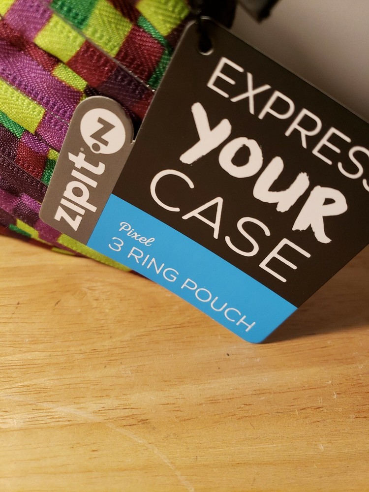 Zipit Pixel 3 Ring Pouch Multicolor Brand New