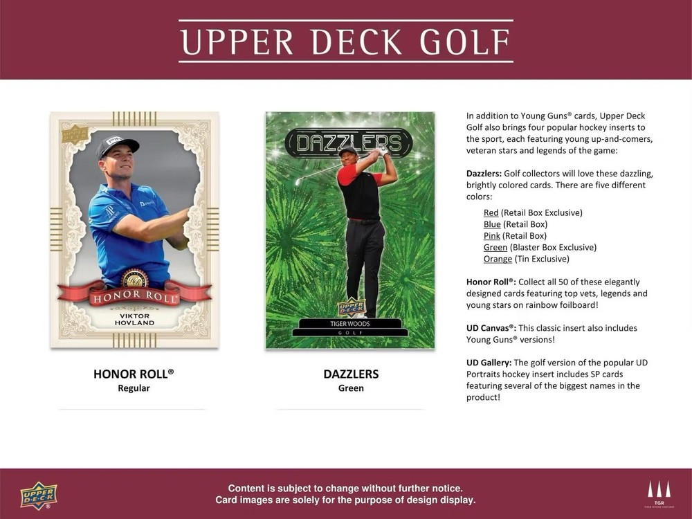 2024 Upper Deck Golf 9-Pack Tin