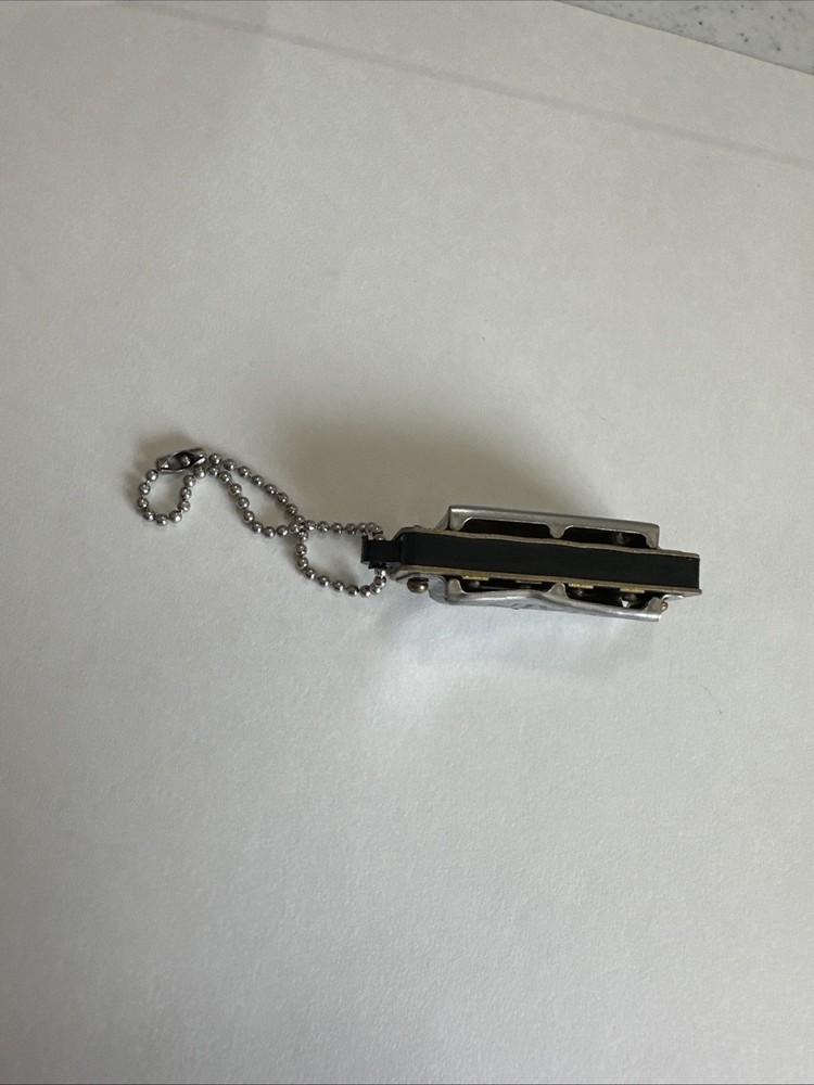 Mini Harmonica Keychain Playable Vintage Musical Instrument Charm
