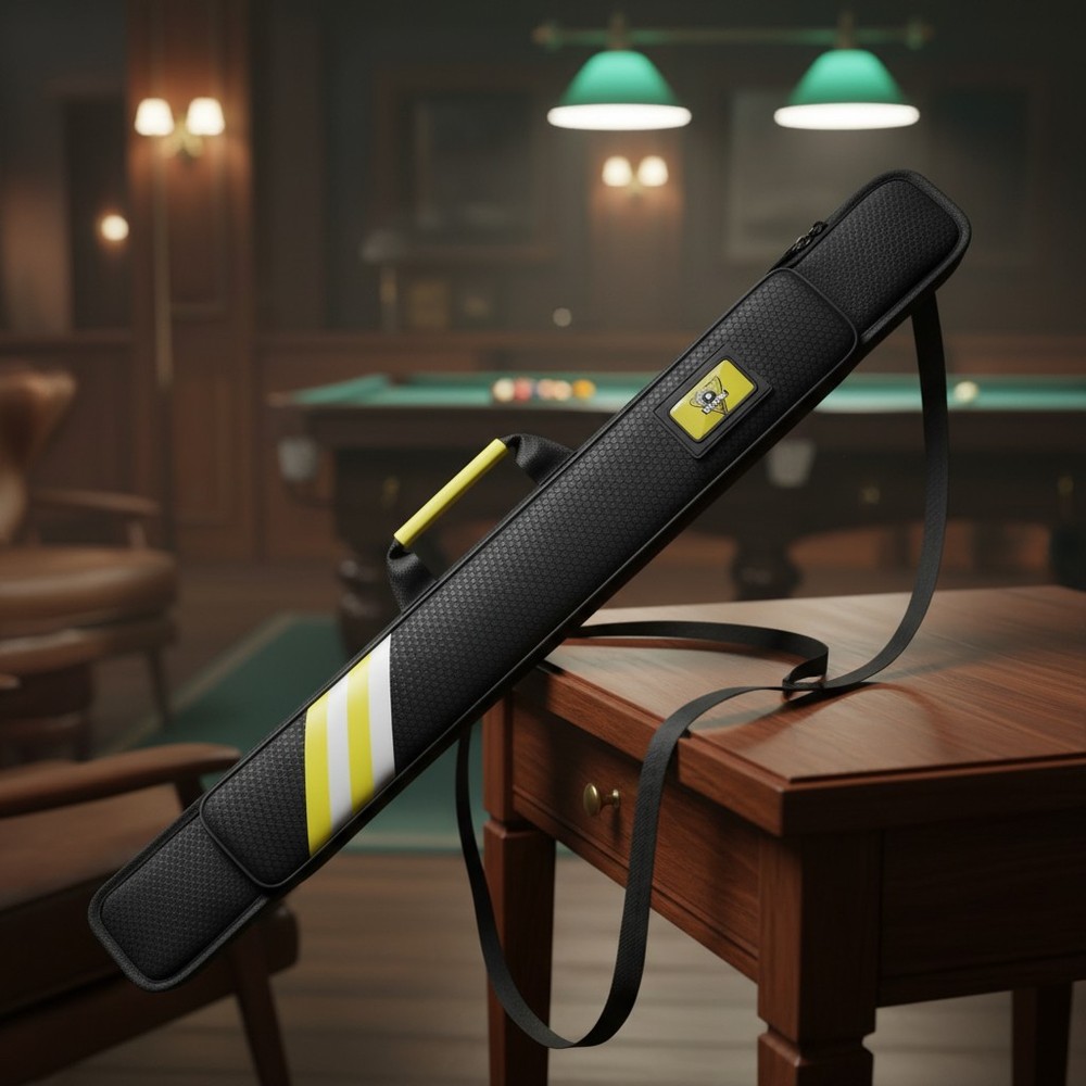Waterproof Billiard Cue Bag - Stylish 1x1 Case with Multiple Storage Pockets