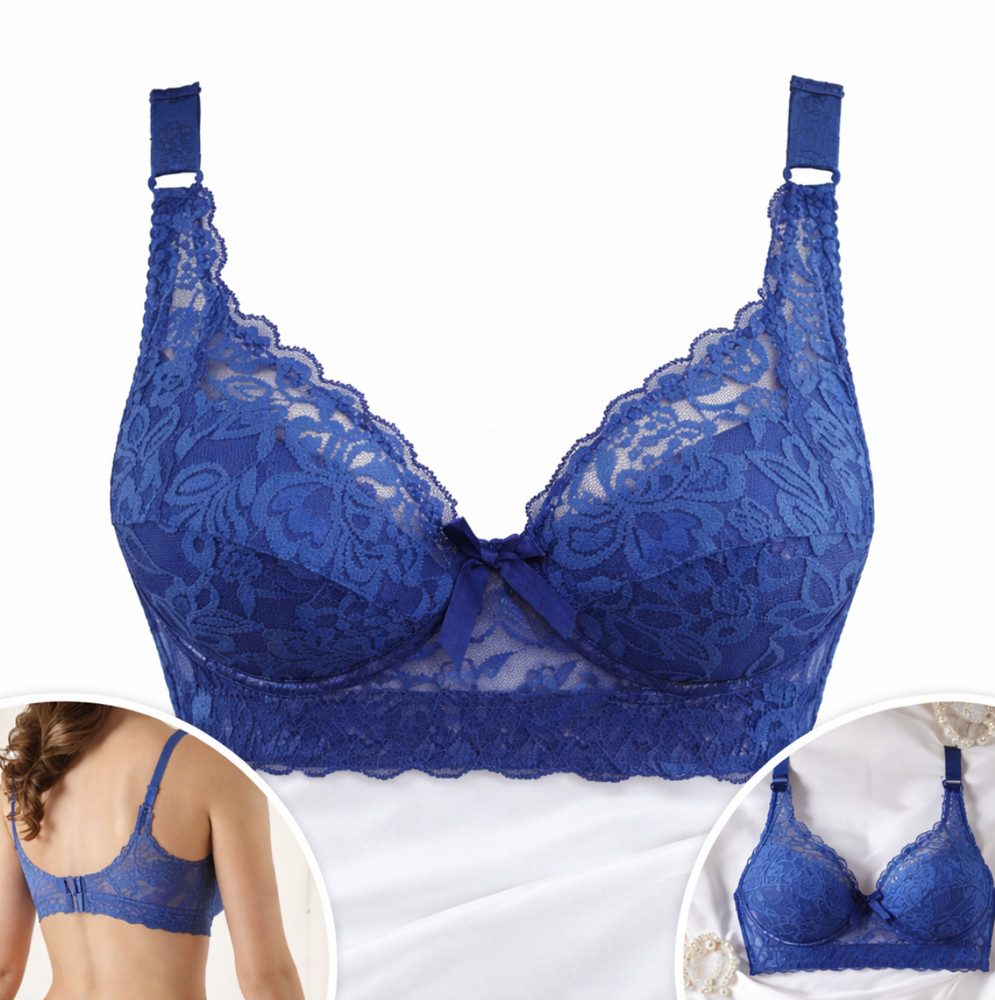 Wireless Lace Bra Women Full Cup Adjustable Thin Plus Size Soft Large B C D Cups