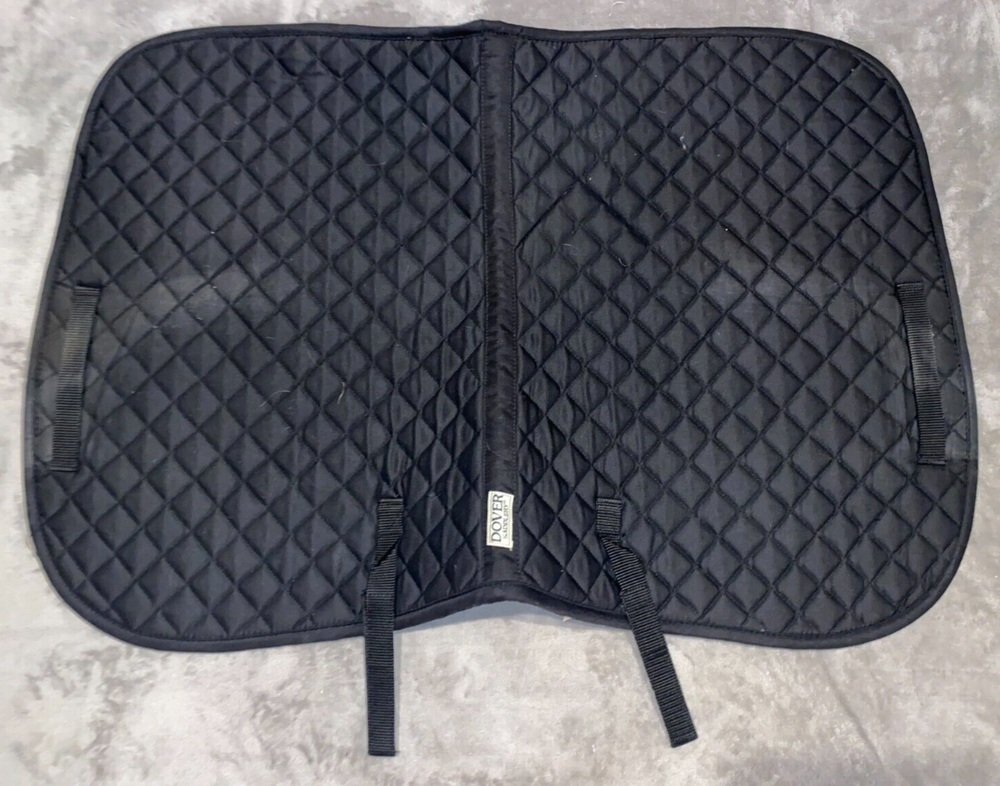 DOVER BLACK A/P QUILTED SADDLE PAD 23'' X 37''