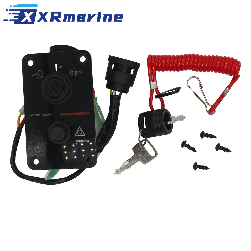 704-82570-12-00 Outboard Single Engine Key Switch Assembly Panel Repl For Yamaha