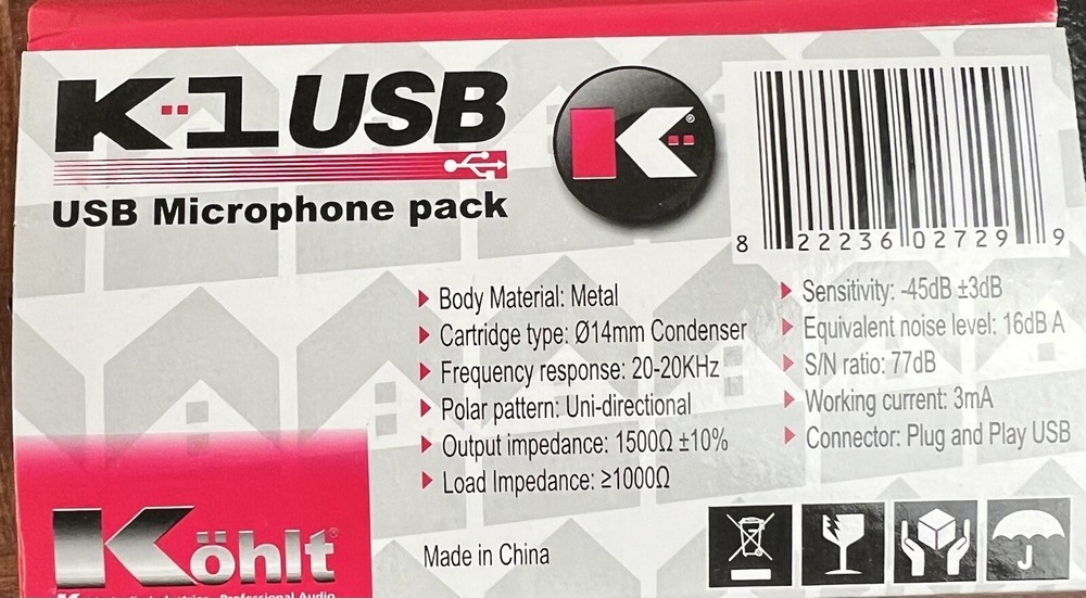 Kohlt USB Microphone Pack With Case.