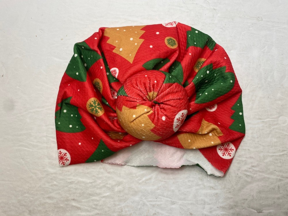 Baby Christmas Trees Patterned Headwrap • Multicolor