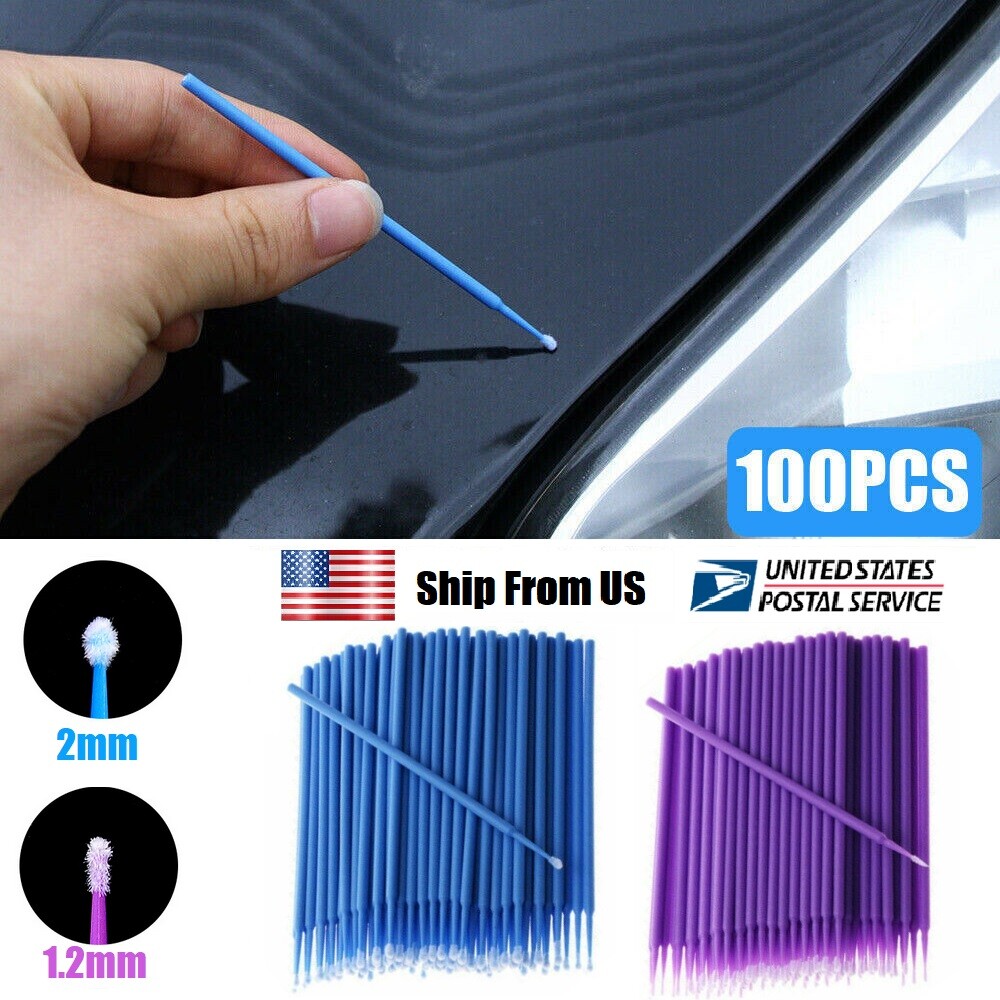 100x Car Touch Up Paint Micro Brush Brushes Small Tips Applicator Tool Universal