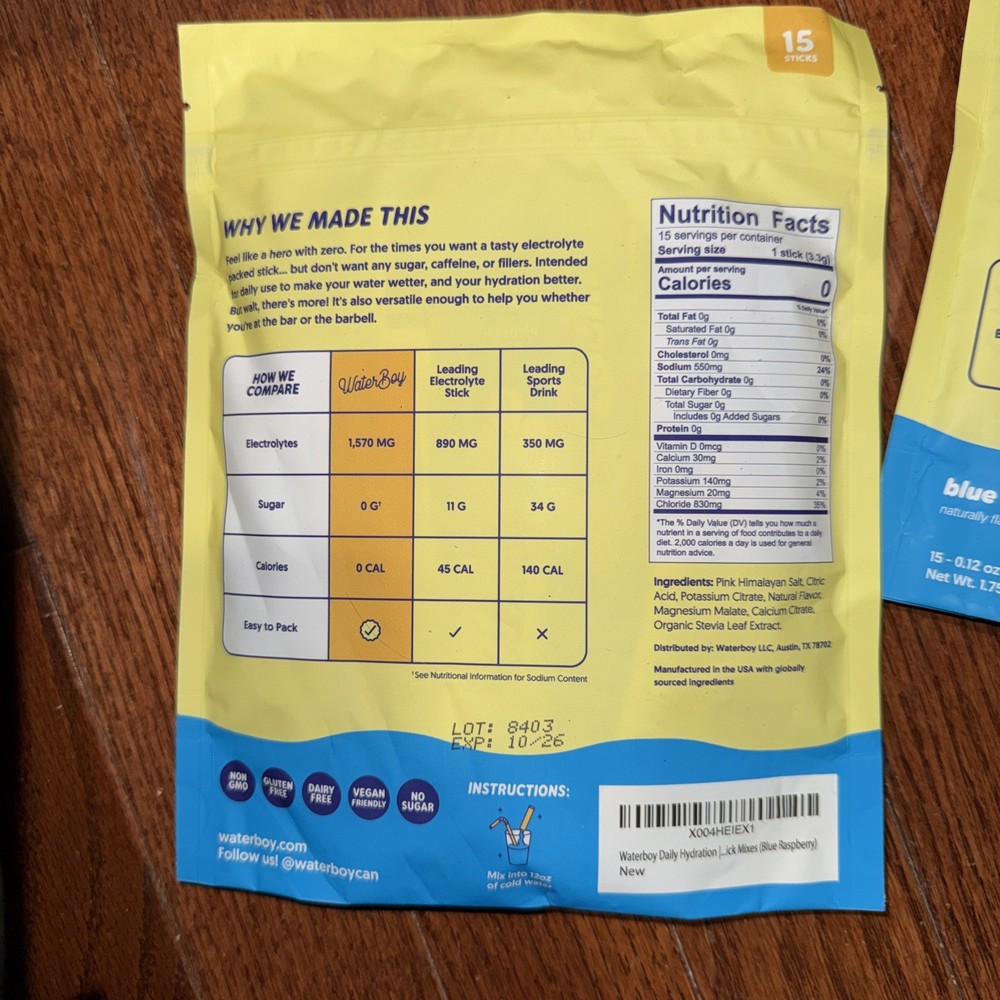 Water Boy Daily Hydration Blue Raspberry