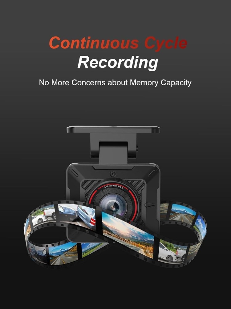 P1 Dash Cam - Loop Recording, Easy App Control, Full HD Safety Solution
