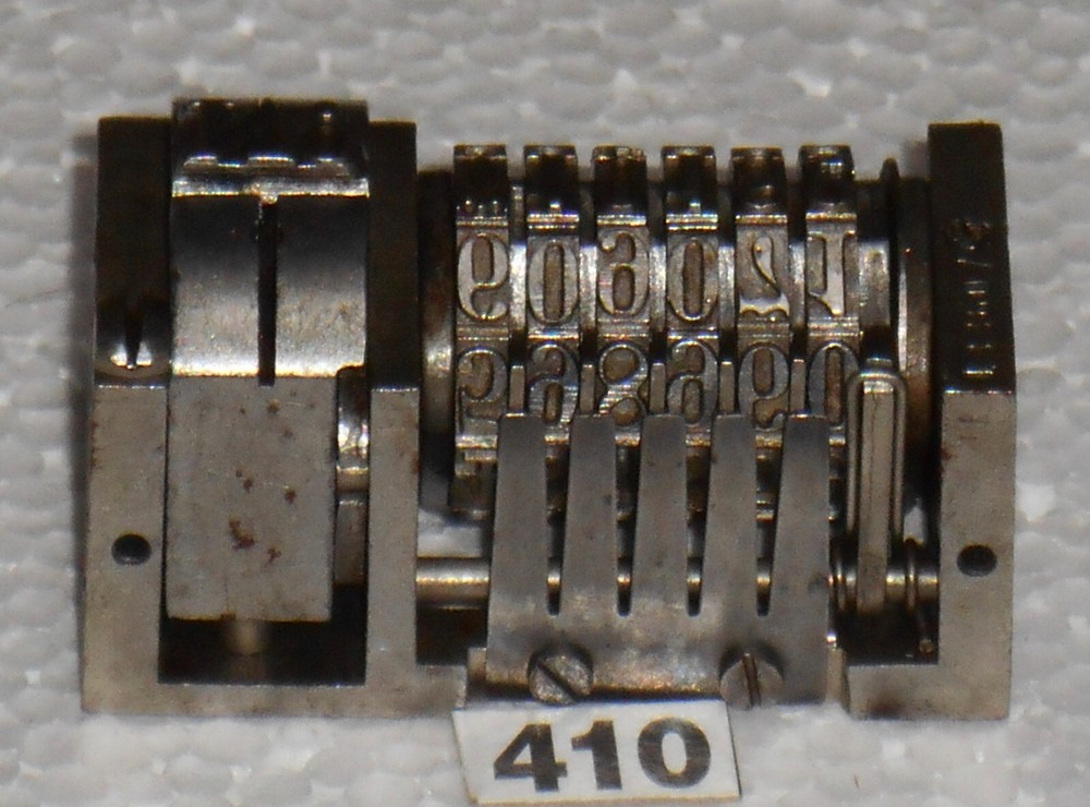 BOSTON | letterpress numbering machine | 410