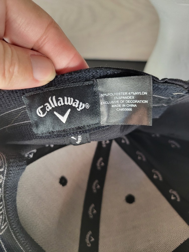 Callaway XSPANN Baseball Hat Cap Hook & Loop Golf Core Black On Black