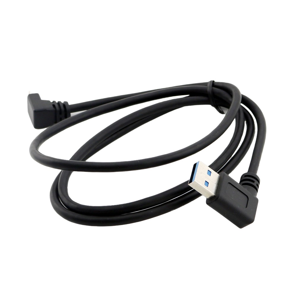 USB 3.0 A Male Left Angle to USB 3.1 Type C UP angled Fast Data Sync Cable 3FT