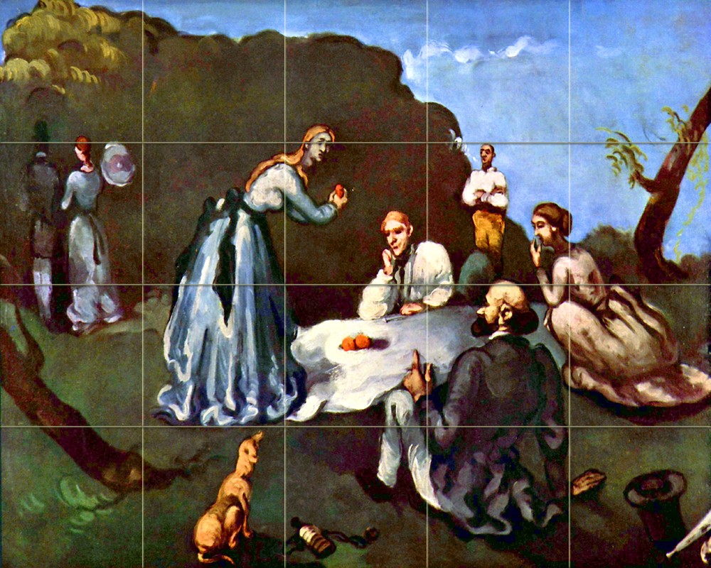 Art Cezanne Breakfast Mural Ceramic Backsplash Bath Tile #376