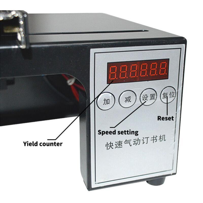 110V Pneumatic Stapler Double Head Automatic Electric Stapler Binding Machine