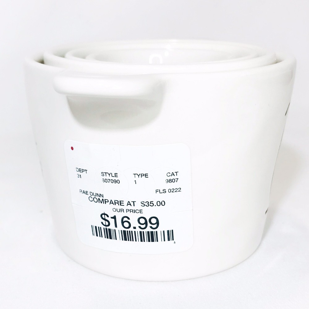 Rae Dunn Easter Egg Measuring Cups Brand New Numbered 1 - 1/4