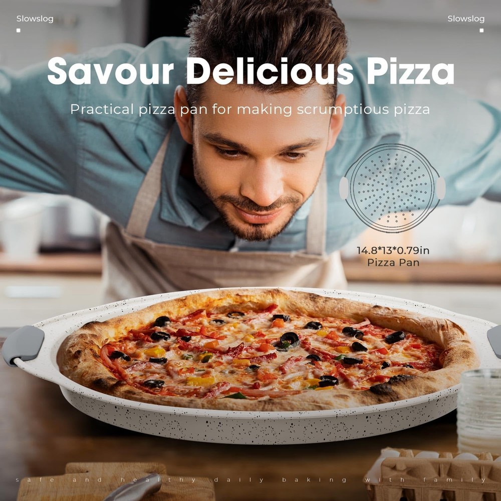 11-Piece Nonstick Baking Pans Set Stackable Non Toxic Bakeware Sets W/ Cookie