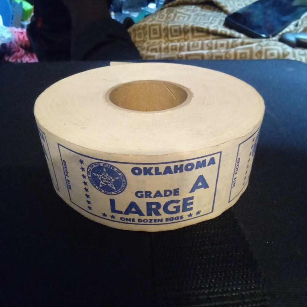 2000 Count (Unused Roll)OKLAHOMA Egg Inspection Revenue OK E47 mint, VF