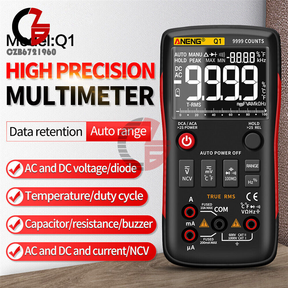 ANENG Q1 Backlight Digital Handheld Multimeter AC/DC Voltage Current NCV Tester