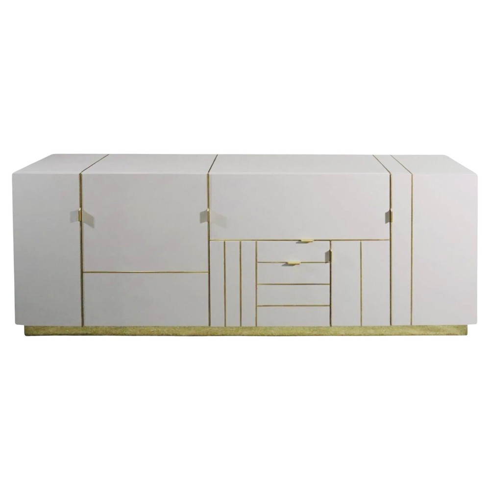 Modern Geometric Lacquered Sideboard