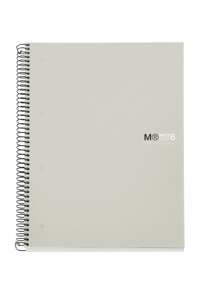 Miquelrius 6-subject Lined  Poly Notebook 8.5 x 11 - Grey