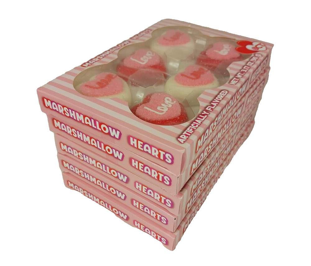 5 Boxes Marshmallow Hearts Exp 8/25