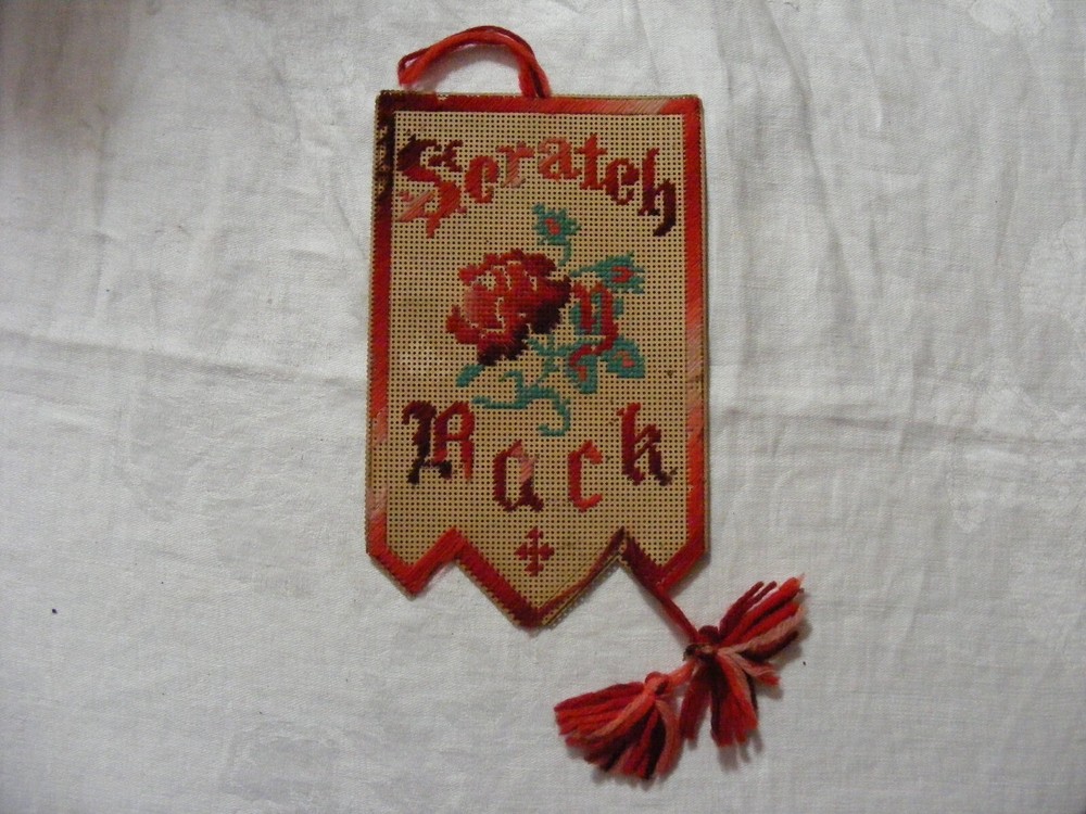 Vintage Cross Stitched Hanging Match Striker