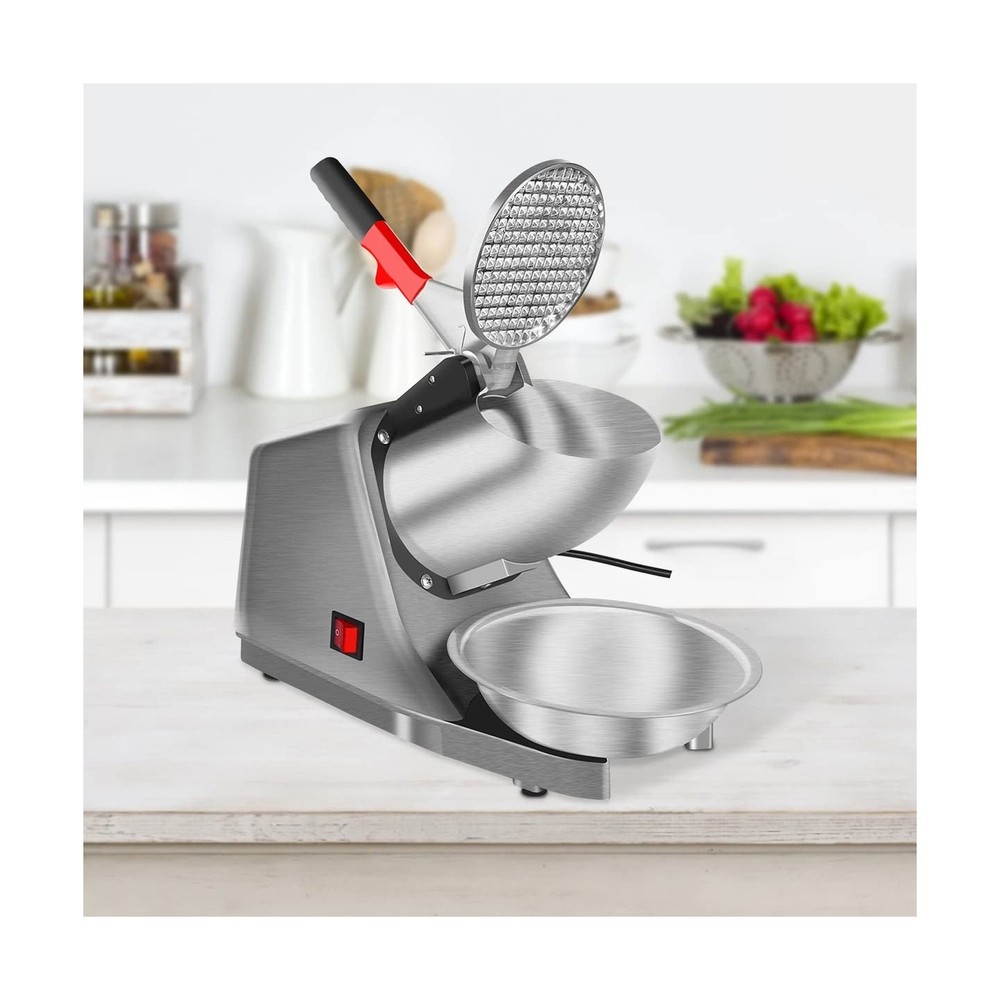 Reespring Shaved Ice Machine Ice Crusher Snow Cone Machine with Stainless Ste...