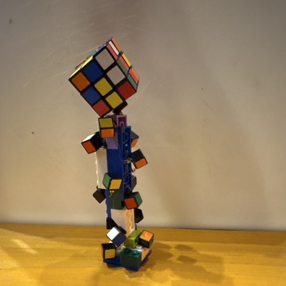 Rubik's Multicolor 3x3x3 Cube Twist Puzzle Sculpture Plastic Brain Teaser
