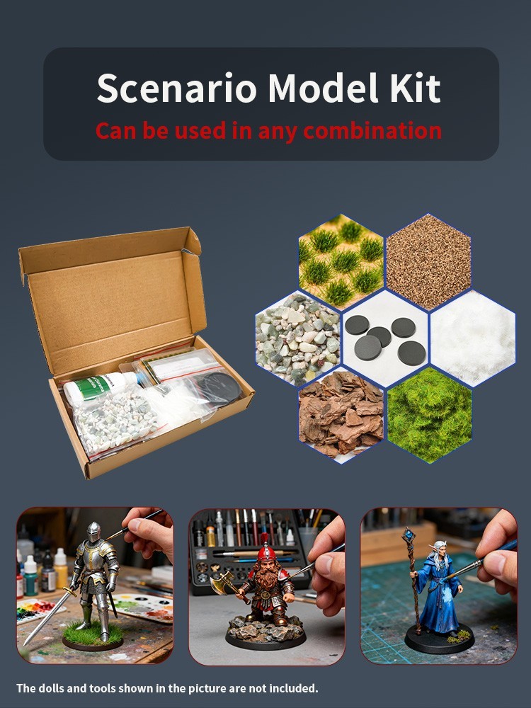 Miniature Terrain Basing Set - Scenery Materials for Game Miniatures