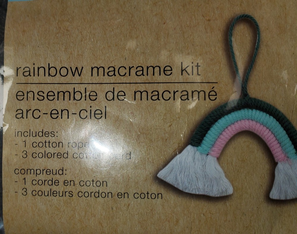 2 Crafter Square Mini Rainbow Macrame Kits NEW