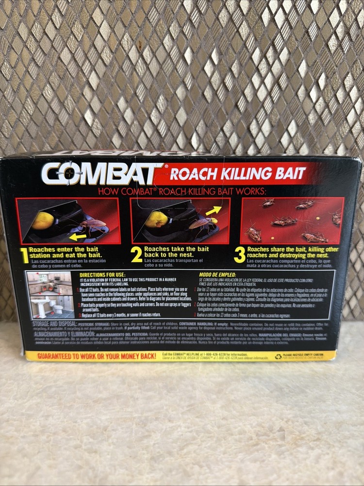 Combat Source Kill Max 0.42 Oz. Solid Small Roach Bait Station (12-Pack) Combat