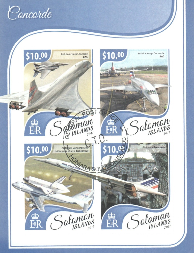 SOLOMON ISLAND 2017 CONCORDE SHEET MNH** (L66)