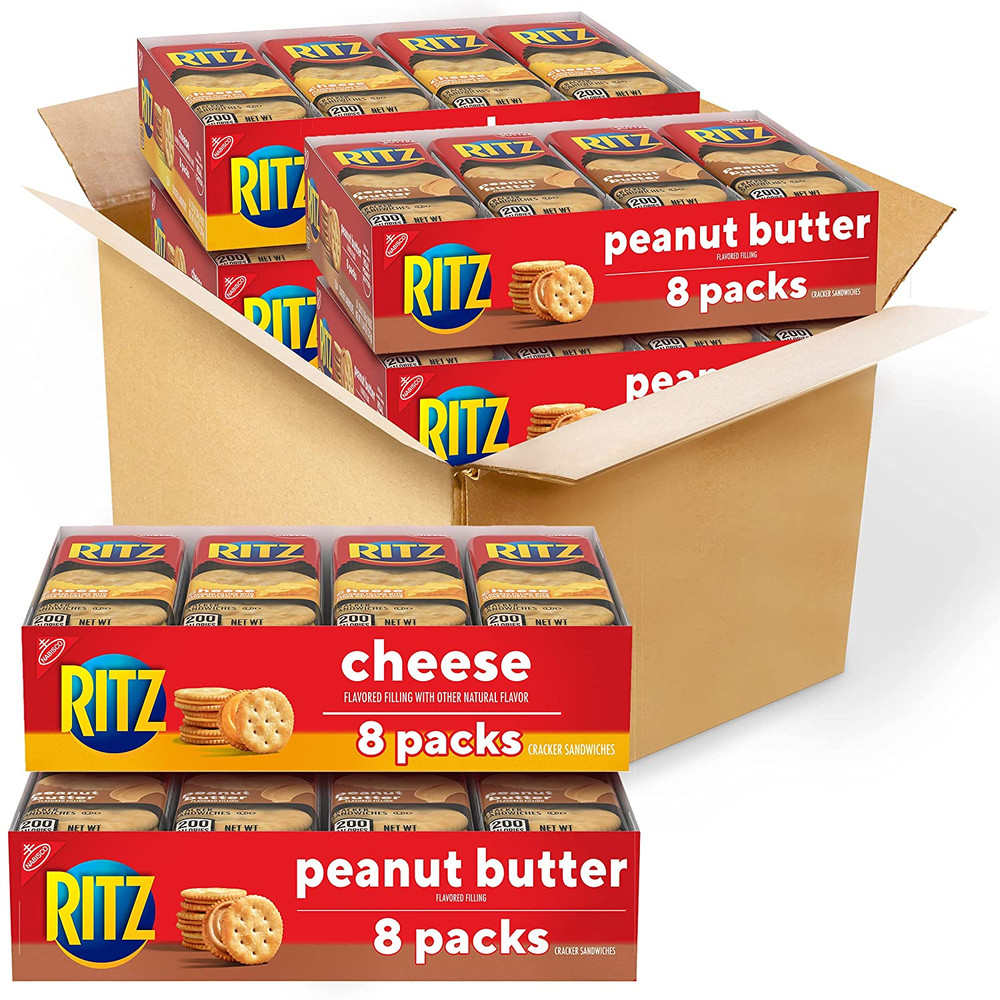 Cheese Sandwich Crackers, 48 Snack Packs (6 Boxes)