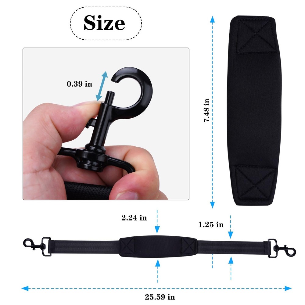 CSDWELL Stroller Straps for Babyzen Medium, Black