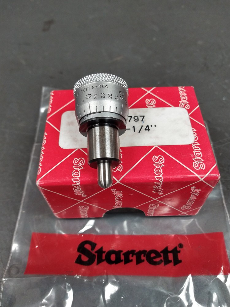 Starrett micrometer head 464P 0.25 Round tip
