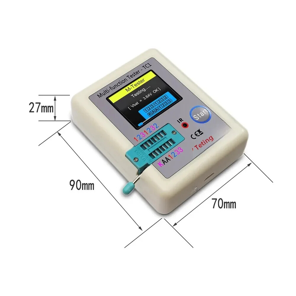 1.8" LCD Display Multi-meter Transistor Tester Diode Triode Capacitor Resistor