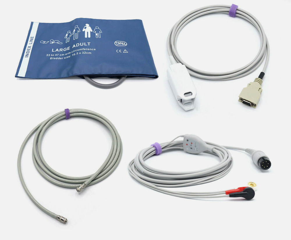 Datascope Spectrum Bundle - Cuff, Hose, SpO2 Masimo, ECG - Same Day Shipping