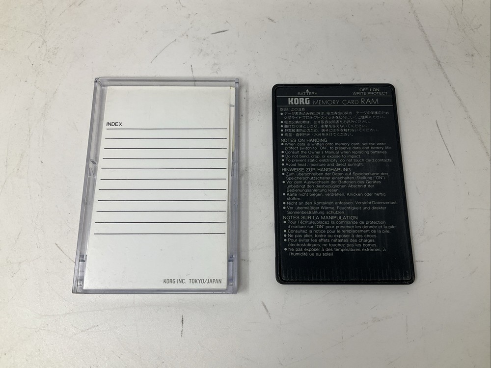 Korg MCR-02 Memory Card 128kbits 128 Kbits RAM with Plastic Case Used Read