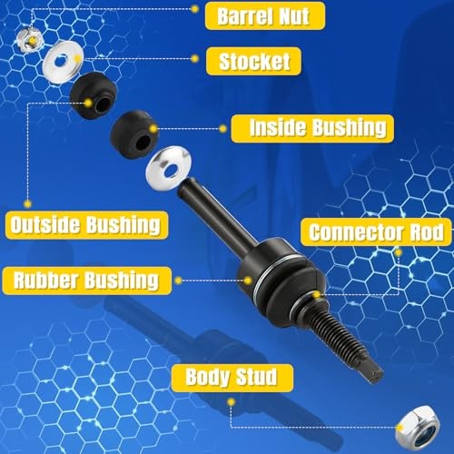Sway Bar Link, Front Stabilizer Replacement End Links Fit 2006-2018 K80894