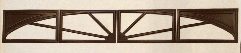 12 Amarr Sunray Replacement Inserts for Amarr Short Panel Garage Doors Mahogany