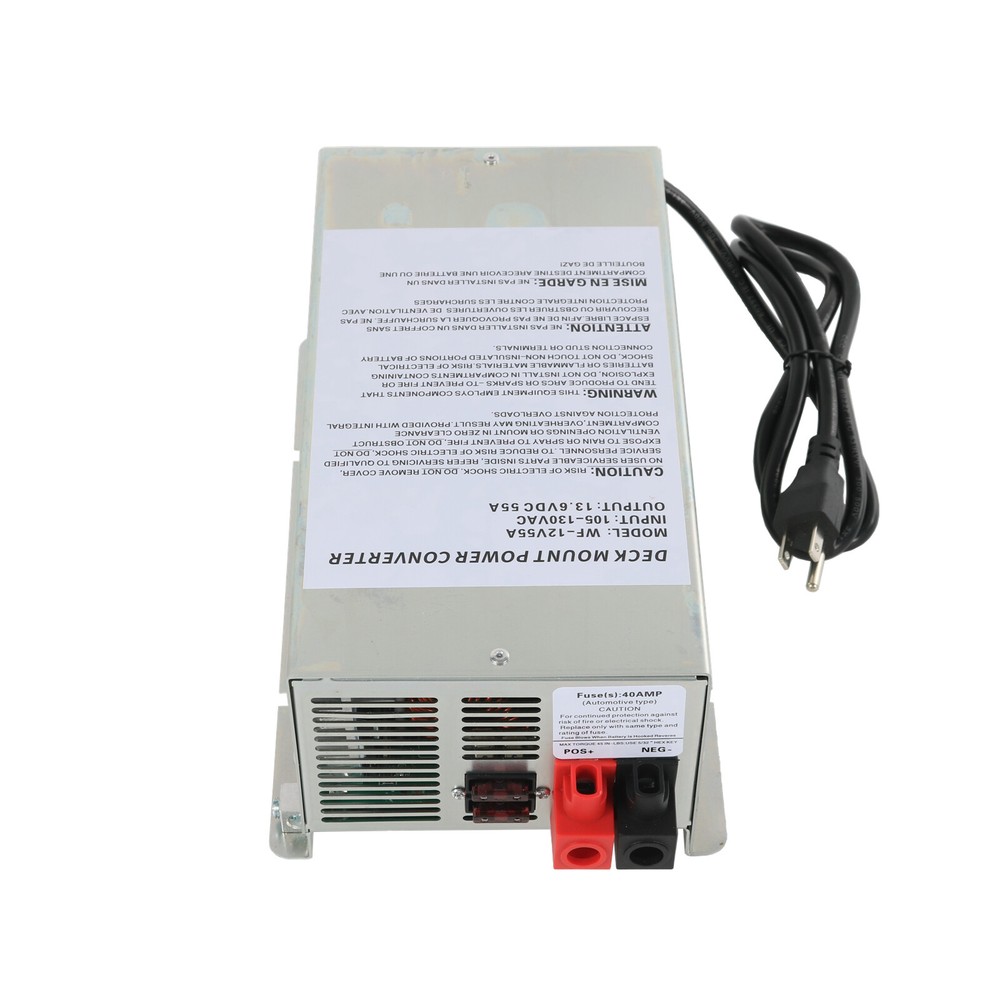 Converter 55 Amp Deck Power Converter Charger For RV Trailer Camper 12V WF-9855