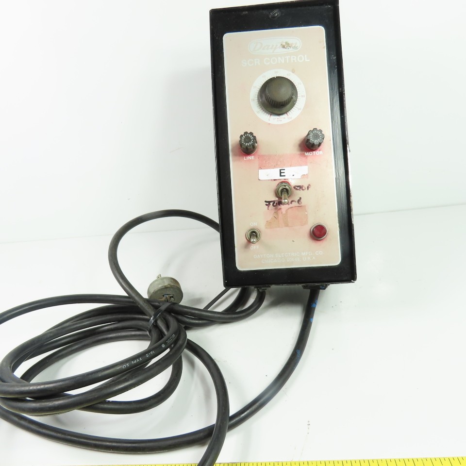 Dayton SCR Control SCR Motor Speed Control Forward/Stop Switch