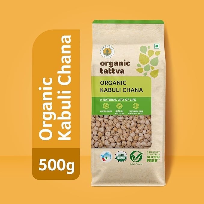 Organic Tattva Kabuli Chana / Chickpeas, 500g | Select Pack