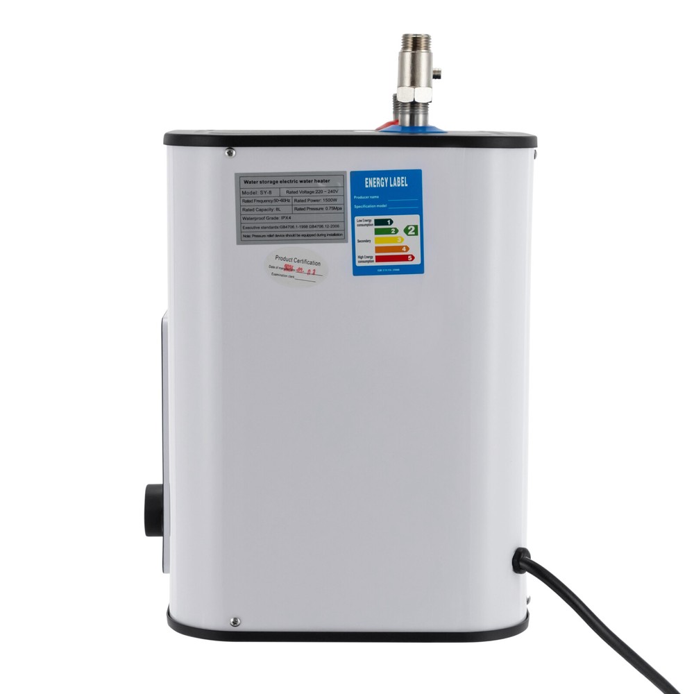 Rectangle Electric Mini Tank Water Heater Instant Hot Water Heater 1500W 8L