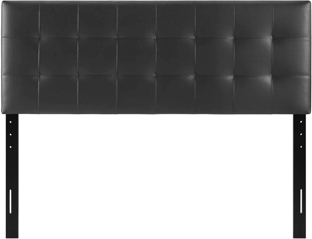 Modern Full Upholstered Headboard in Leather - Adjustable Height Design