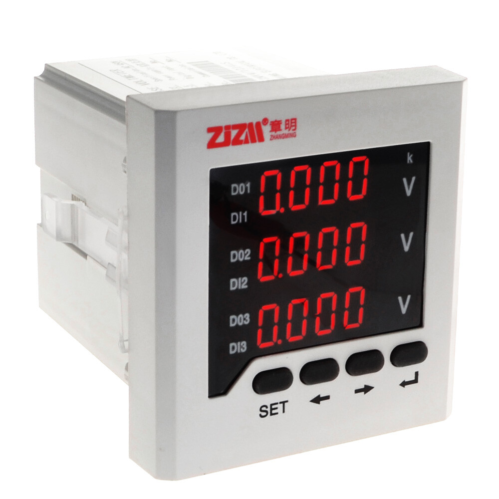 Intelligent Digital Display Voltmeter Three-phase AC Voltage Meter 80x80mm