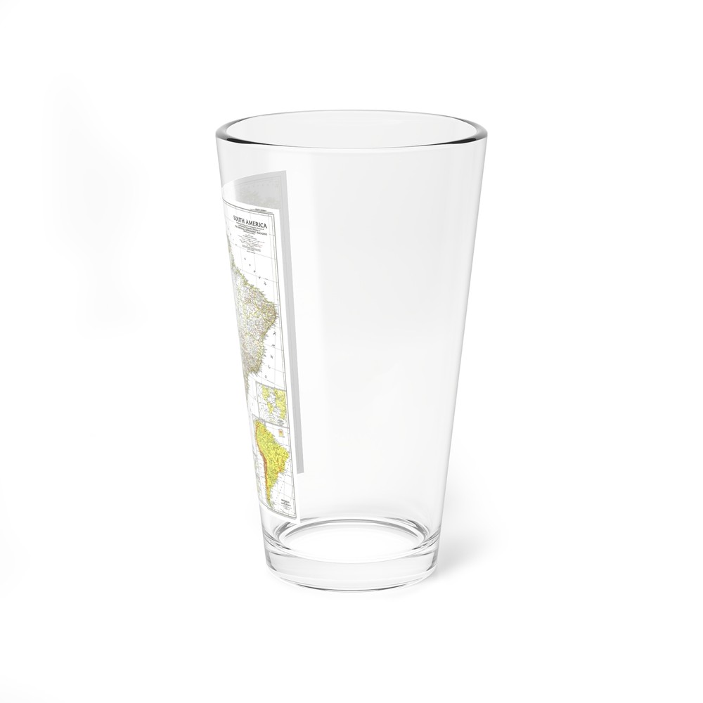 South America (1950) (Map) Pint Glass 16oz