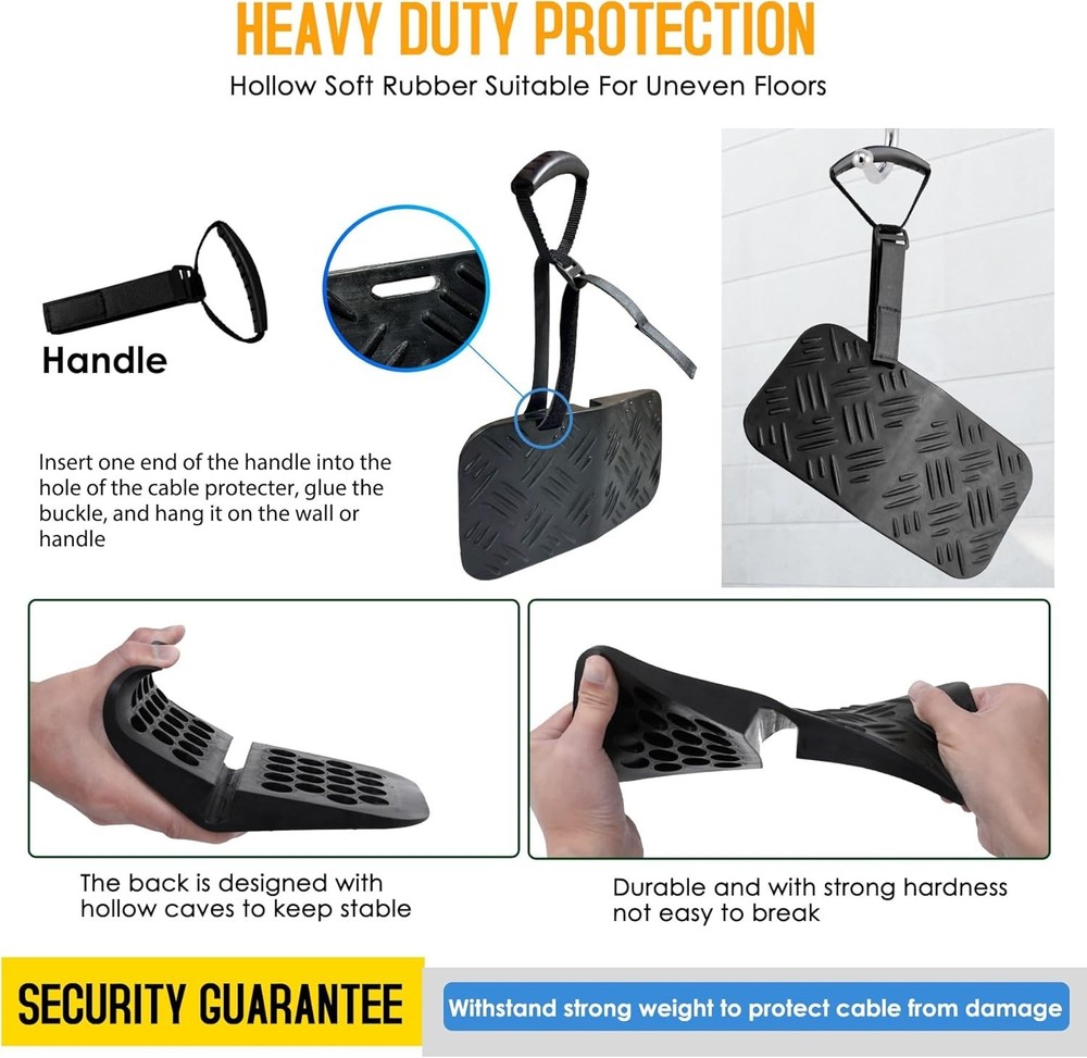 Gap Minimizing EV Charger Cable Protector for Garage Door - Soft Rubber Design